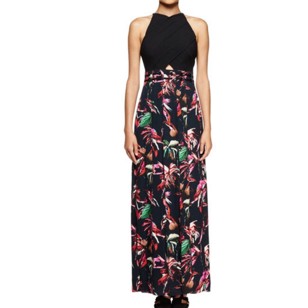 Proenza Schouler Tropical Floral Halter Maxi Dress